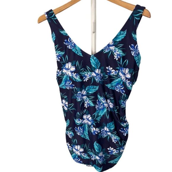 Women's Skirted Swimsuit - Floral & Modest - Size 14-16 - Picture 1 of 4